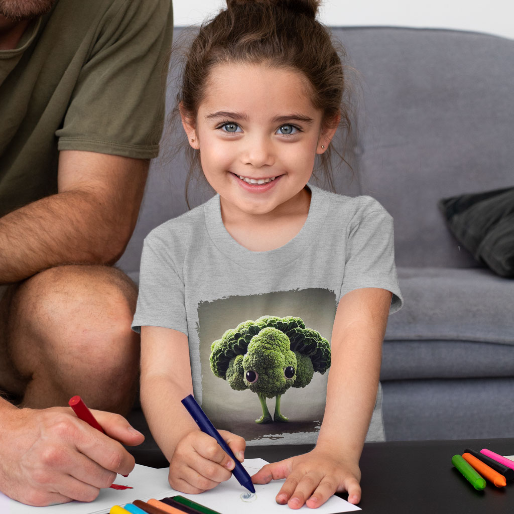 Cute Broccoli Toddler T-Shirt - Cool Kids' T-Shirt - Graphic Tee Shirt for Toddler Clothing Kids' Clothing T-Shirts Color : Athletic Heather|Heather Columbia Blue|Heather Dust 