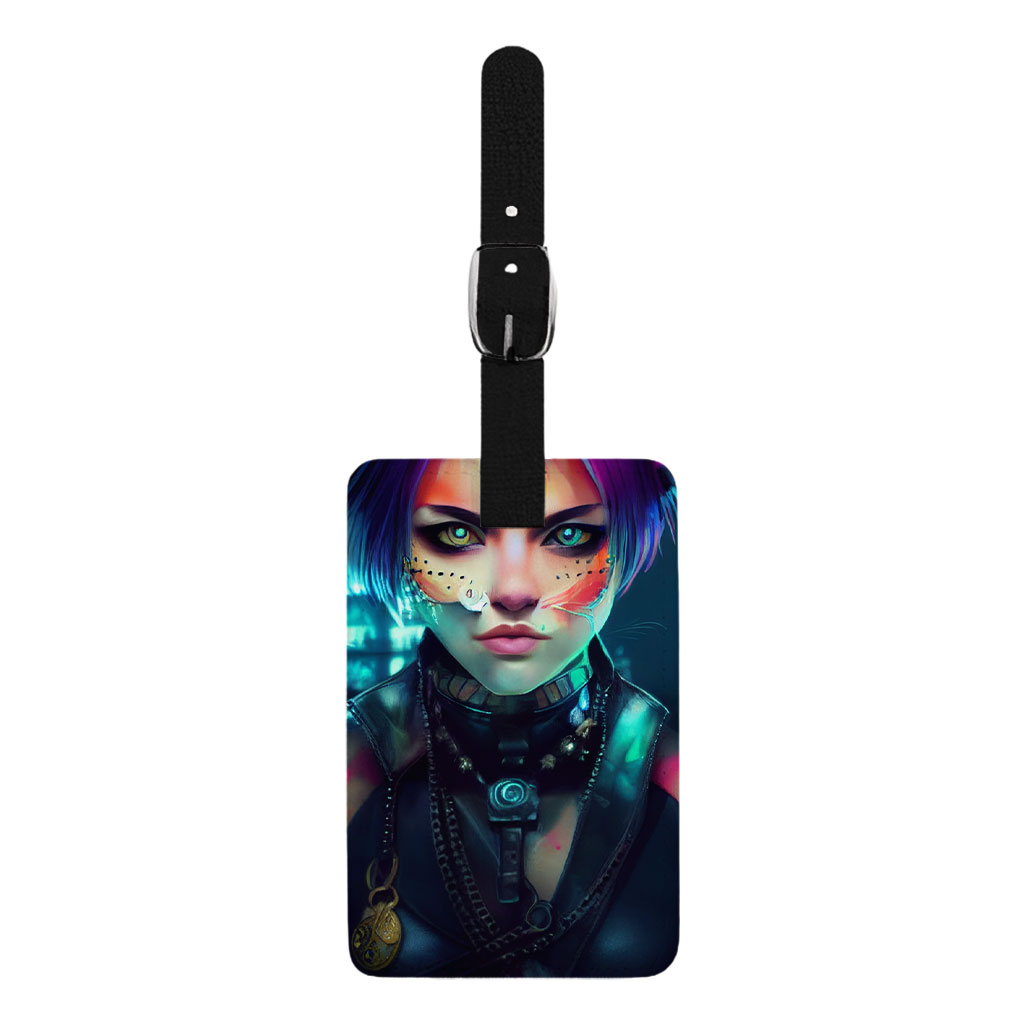 Anime Cute Fantasy Girl Luggage Tag - Graphic Travel Bag Tag - Fantasy Luggage Tag Fashion Fashion Accessories Luggage Tag Travel Accessories  