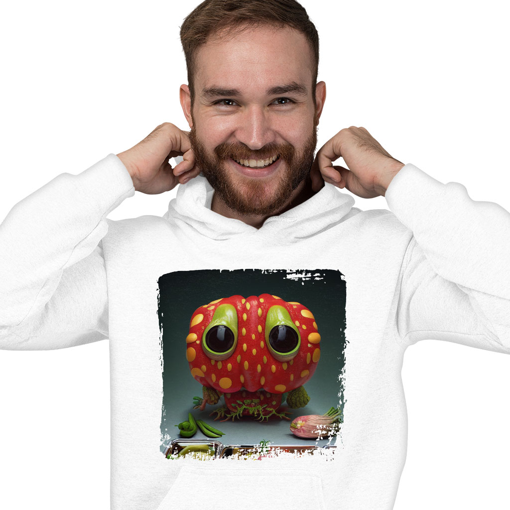 Vegetables With Funny Faces Hooded Sweatshirt - Printed Hoodie - Cartoon Hoodie Clothing Hoodies Color : Black|Navy|White 