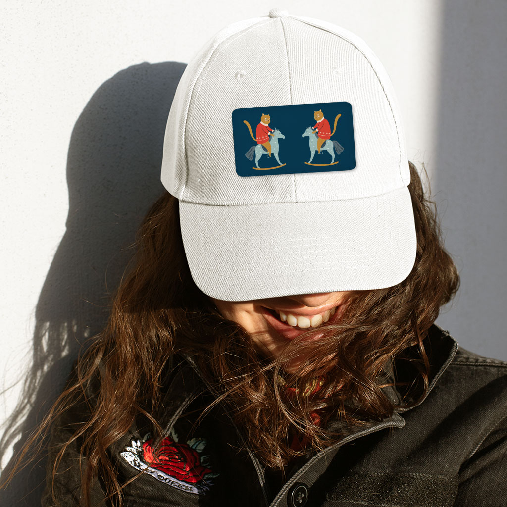 Cat Riding Horse Hat Patches - Themed Patches - Colorful Patch Applique Fashion Fashion Accessories Hats & Hair Accessories Shape : Circle|Rectangle|Square 
