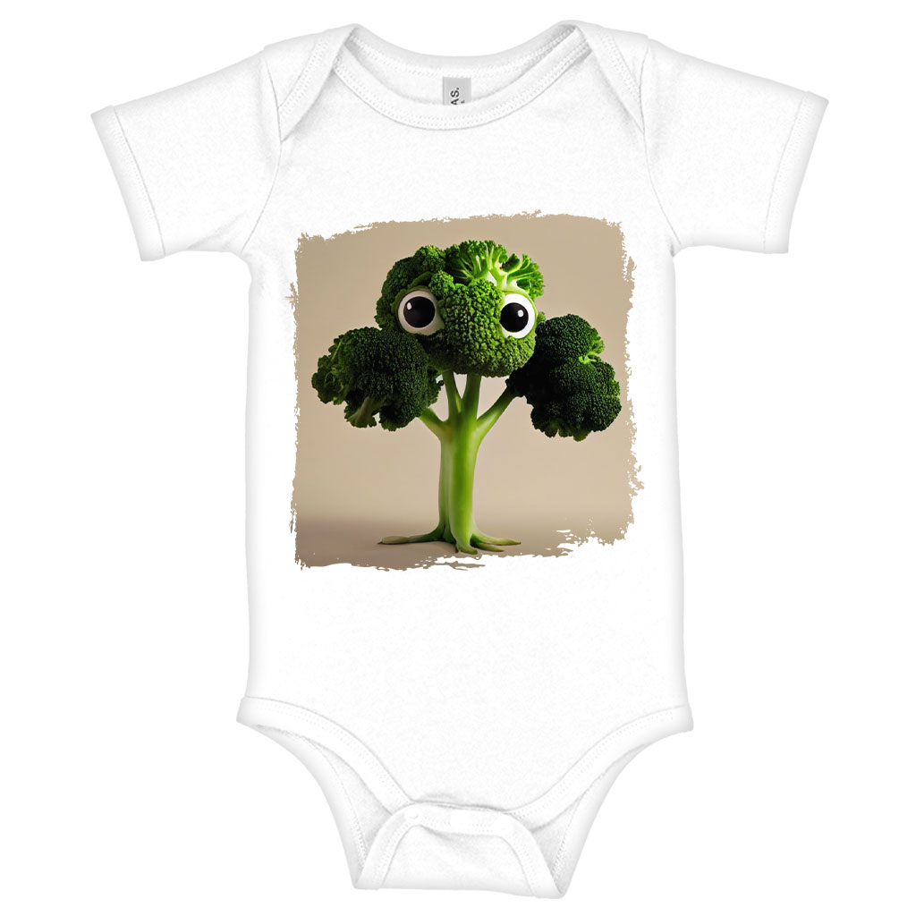 Broccoli Cartoon Drawing Baby Jersey Onesie - Cool Baby Onesie - Themed Baby One-Piece Clothing Kids' Clothing Onesies Color : Heather Dust|White|Yellow 