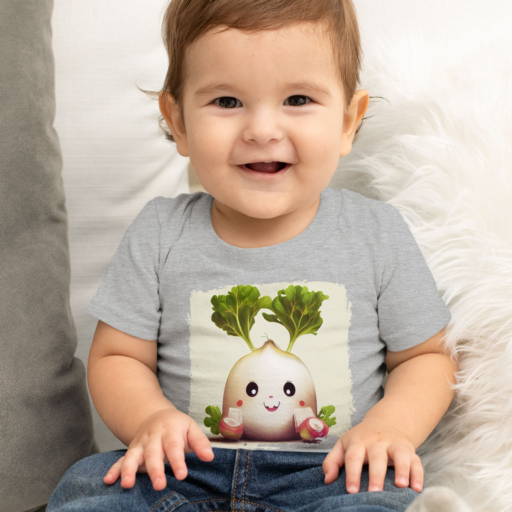 Kawaii Carrot Radish Art Baby Jersey T-Shirt - Printed Baby T-Shirt - Colorful T-Shirt for Babies Clothing Kids' Clothing T-Shirts Color : Athletic Heather|Heather Columbia Blue|White 