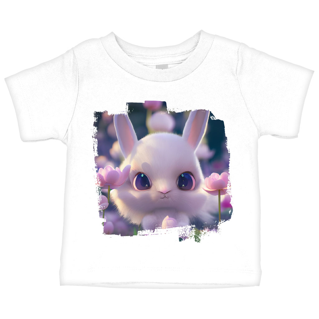Fairy Tale Rabbit Baby Jersey T-Shirt - Cartoon Baby T-Shirt - Graphic T-Shirt for Babies Clothing Kids' Clothing T-Shirts Color : Athletic Heather|Heather Columbia Blue|White 