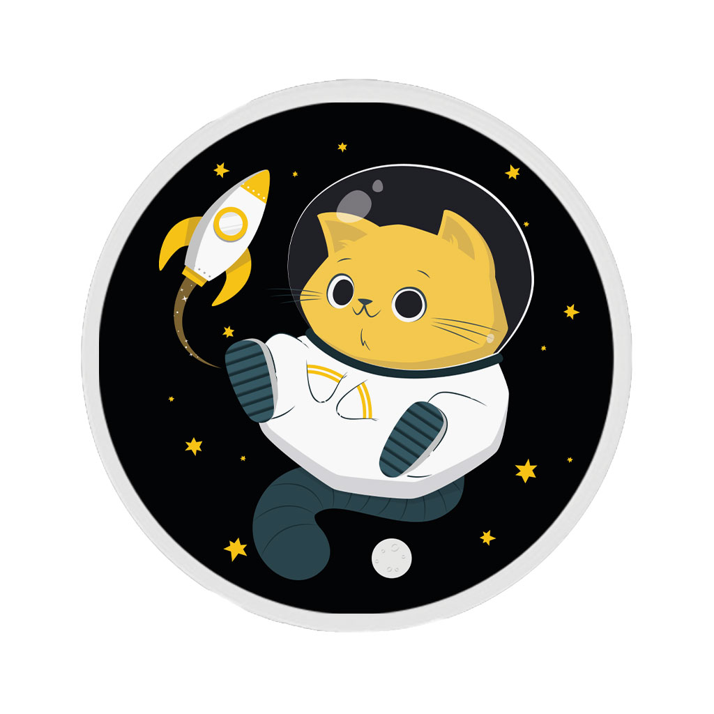 Cat in Space Patches - Printed Patch Applique for Clothes - Colorful Patches Fashion Fashion Accessories Patches Shape : Circle|Rectangle 