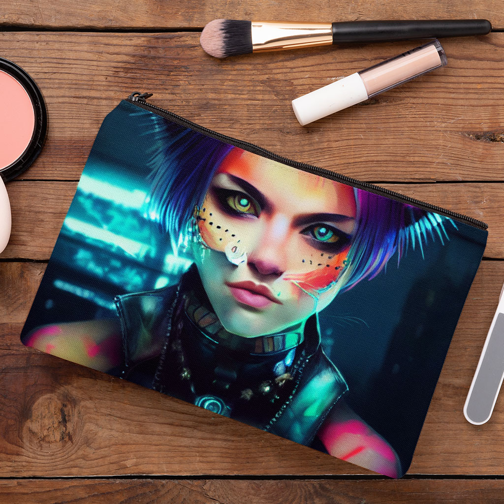 Anime Cute Fantasy Girl Makeup Bag - Graphic Cosmetic Bag - Fantasy Makeup Pouch Bags & Wallets Fashion Makeup Pouch  