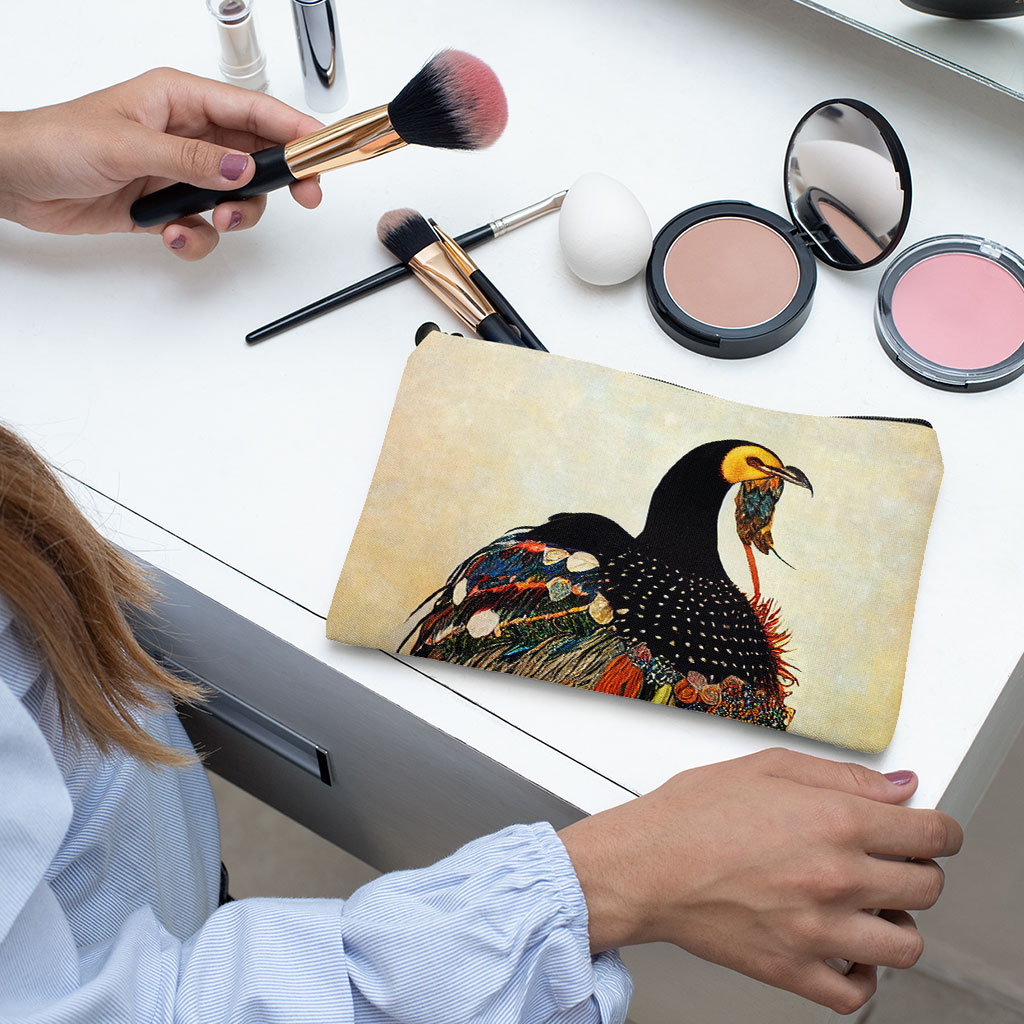 Turkey Drawing Makeup Bag - Cool Cosmetic Bag - Graphic Makeup Pouch Bags & Wallets Fashion Makeup Pouch  