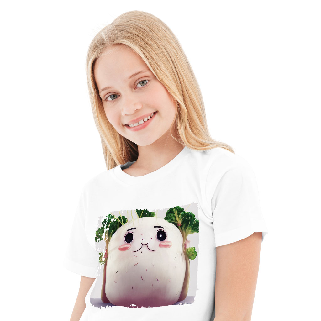 Cartoon Radish Kids' T-Shirt - Cool T-Shirt - Kawaii Tee Shirt for Kids Clothing Kids' Clothing T-Shirts Color : Black|Natural|White 