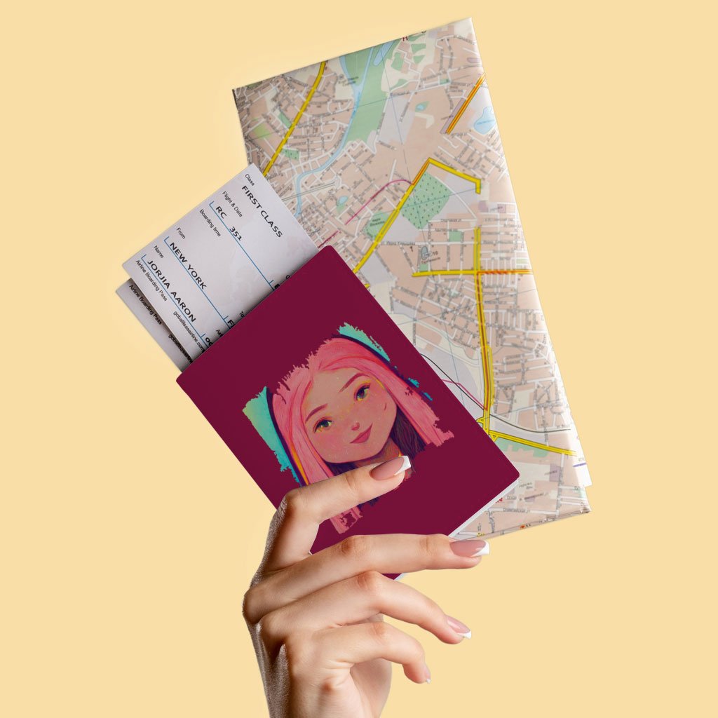 Cute Design Passport Cover - Face Passport Cover - Printed Passport Cover Fashion Fashion Accessories Pasport Cover Travel Accessories  