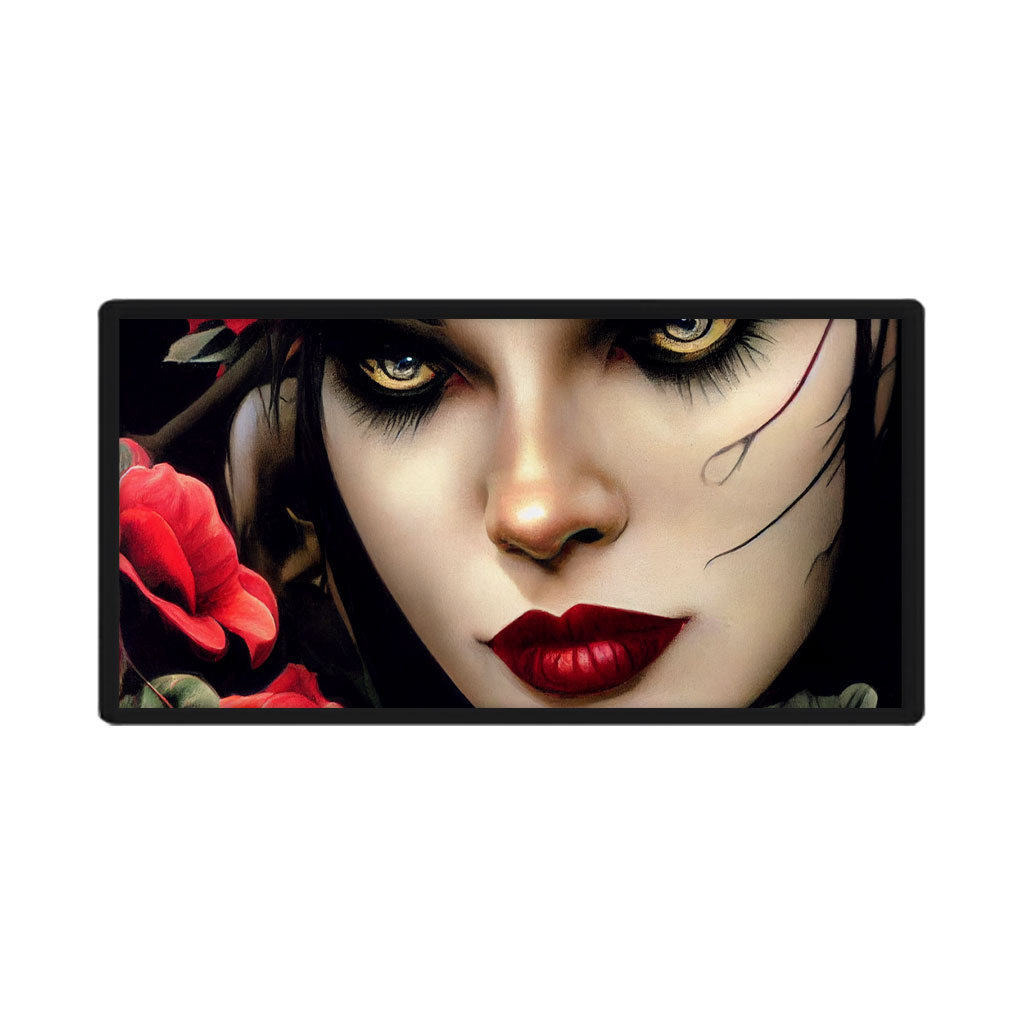 Red Rose Painted Patches - Cute Vampire Patch Applique for Clothes - Printed Patches Fashion Fashion Accessories Patches Shape : Circle|Rectangle 