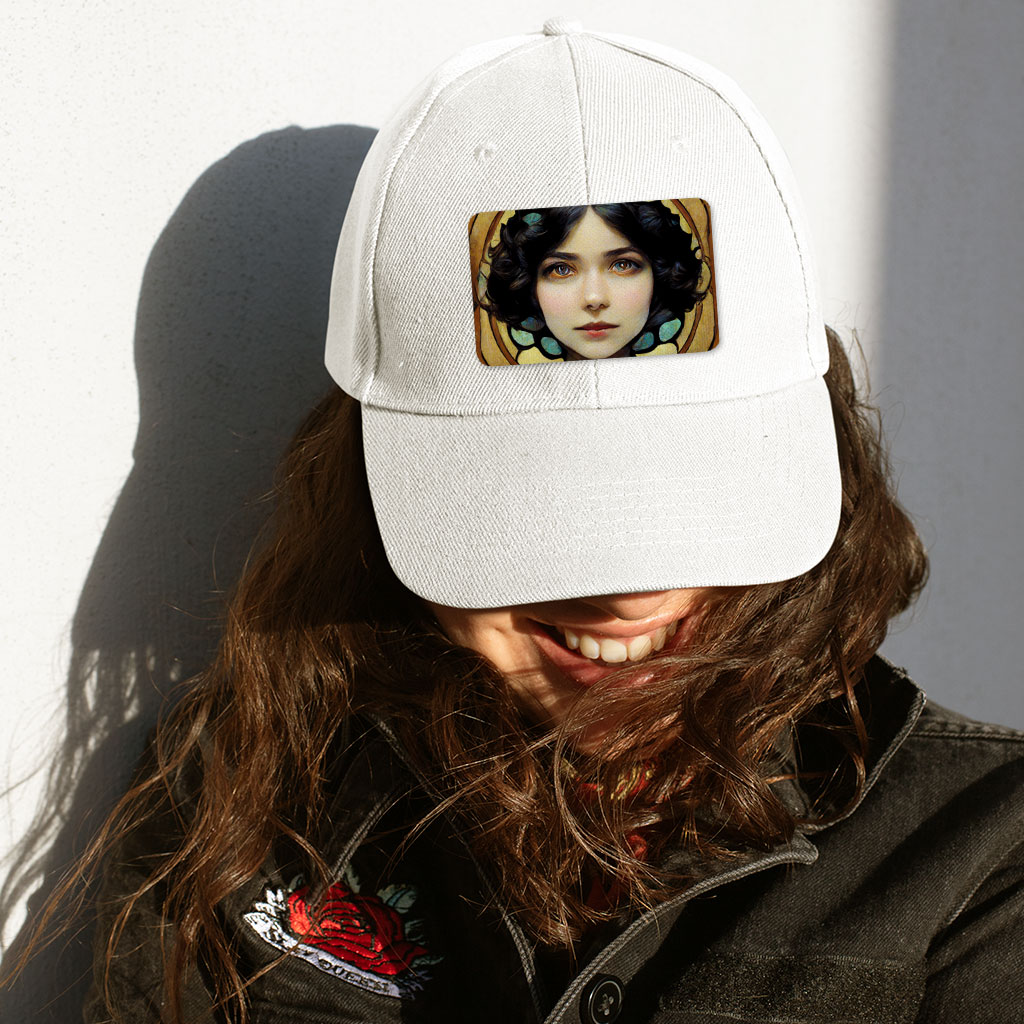 Art Nouveau Style Hat Patches - Portrait Patches - Printed Patch Applique Fashion Fashion Accessories Hats & Hair Accessories Shape : Circle|Rectangle|Square 