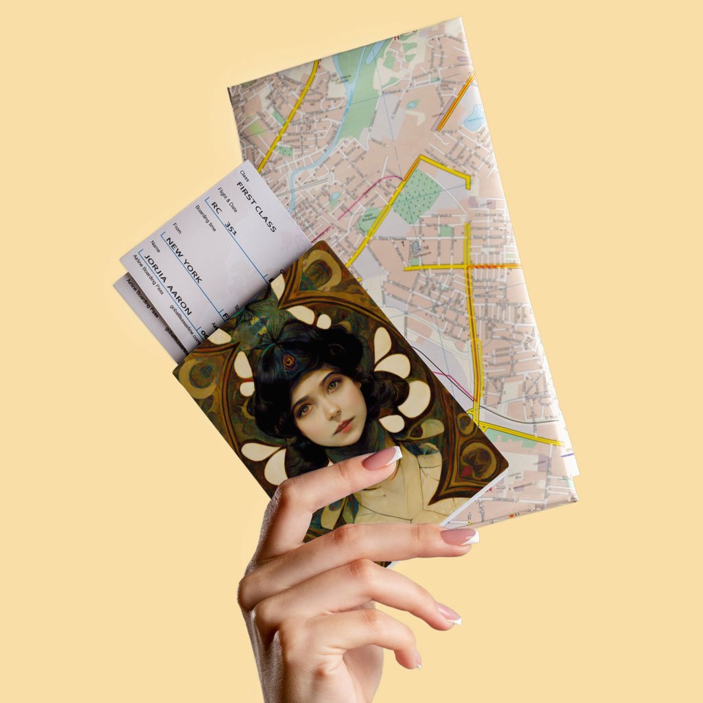 Woman Face Passport Cover - Cool Art Passport Cover - Printed Passport Cover Fashion Fashion Accessories Pasport Cover Travel Accessories  