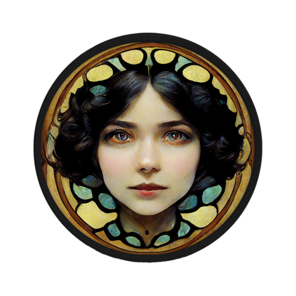 Art Nouveau Style Patches - Portrait Patch Applique for Clothes - Printed Patches Fashion Fashion Accessories Patches Shape : Circle|Rectangle 