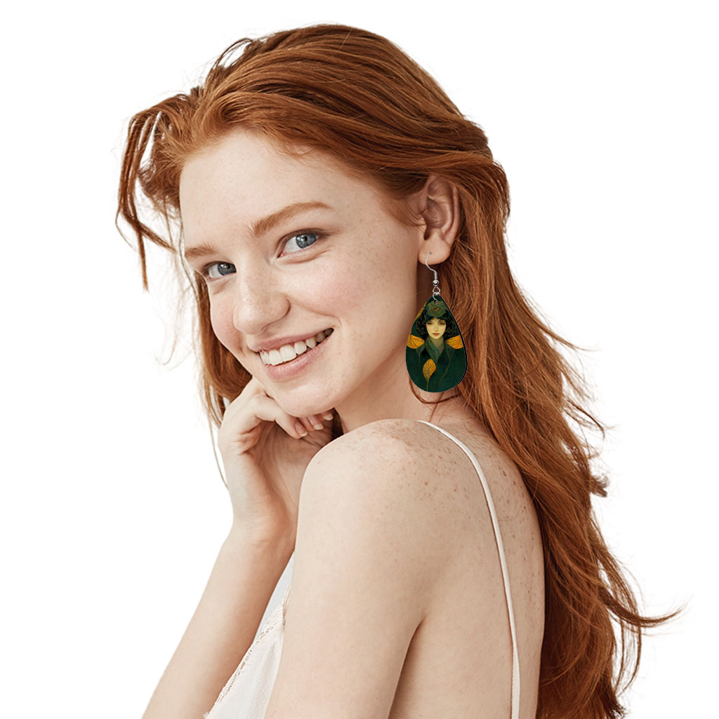 Vintage Face Earrings - Art Nouveau Woman Earrings - Cute Design Earrings Earrings Fashion Jewelry  