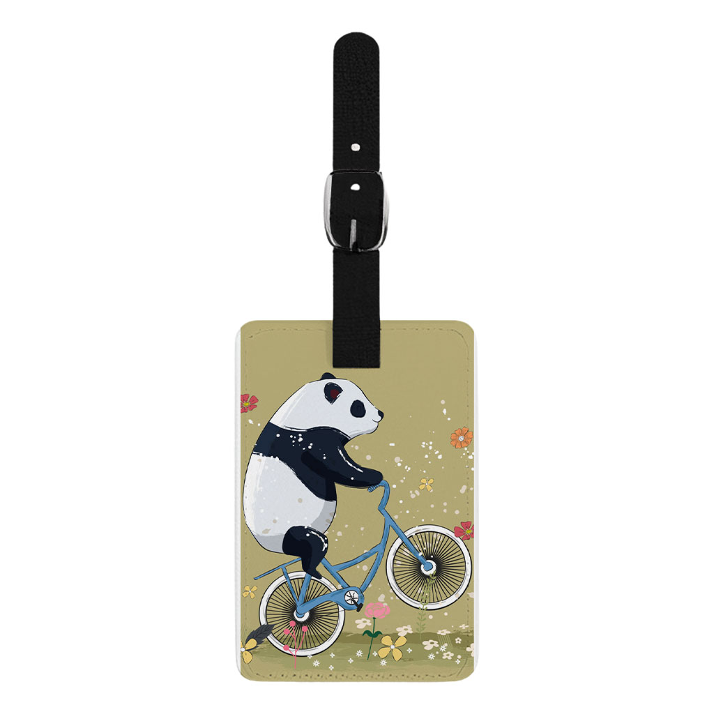 Bicycle Luggage Tag - Cute Panda Travel Bag Tag - Flower Luggage Tag Fashion Fashion Accessories Luggage Tag Travel Accessories  