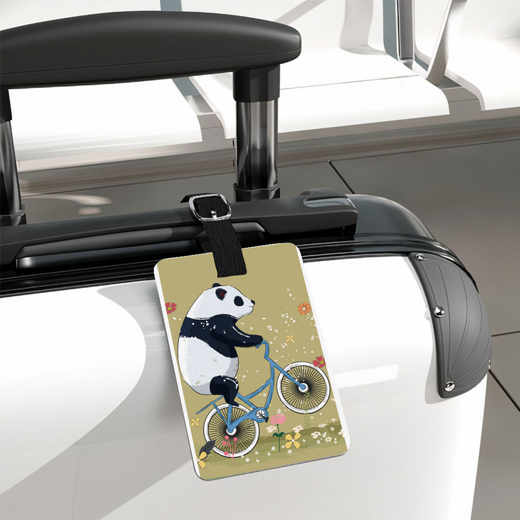 Bicycle Luggage Tag - Cute Panda Travel Bag Tag - Flower Luggage Tag Fashion Fashion Accessories Luggage Tag Travel Accessories  