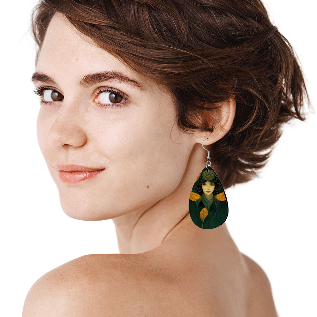 Vintage Face Earrings - Art Nouveau Woman Earrings - Cute Design Earrings Earrings Fashion Jewelry  