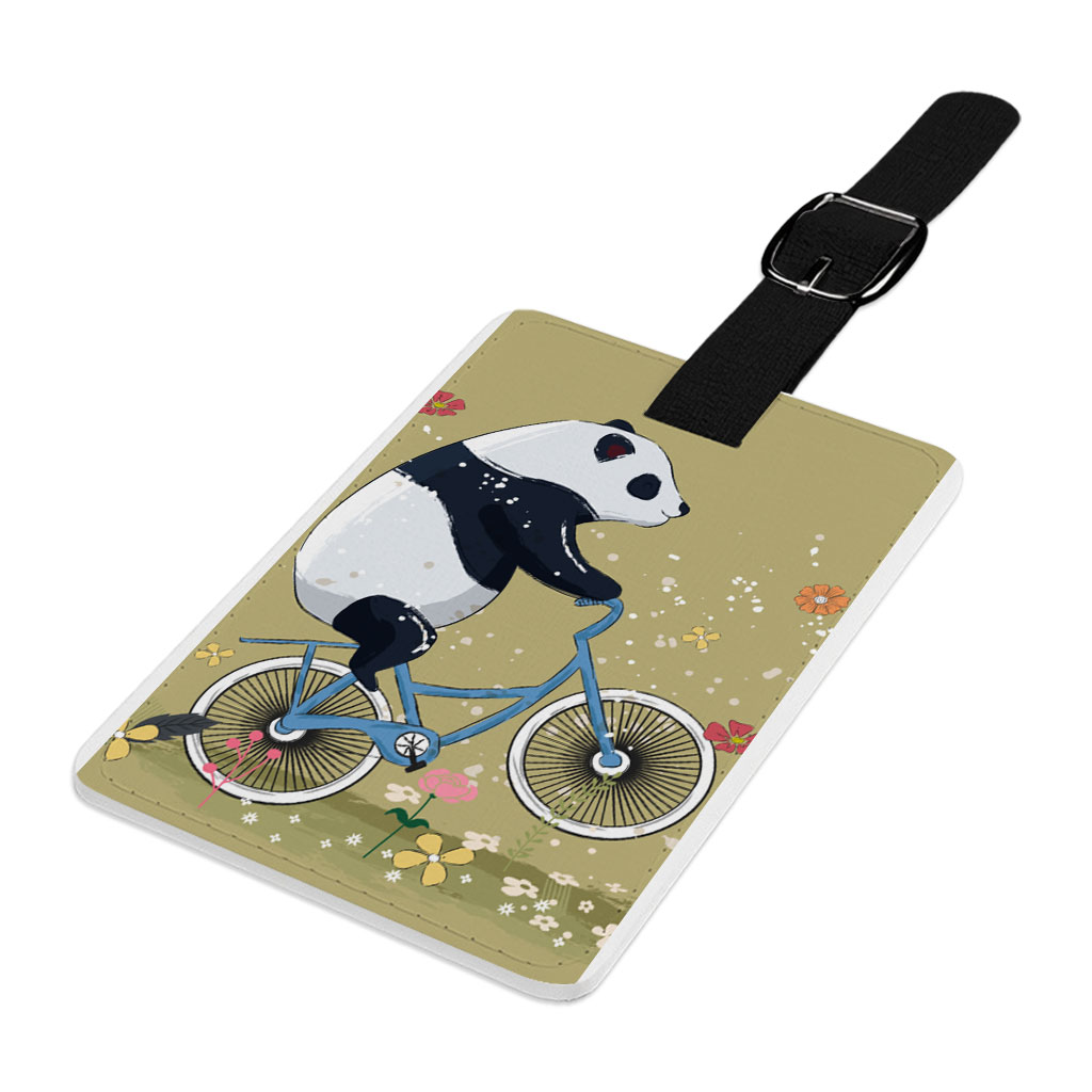 Bicycle Luggage Tag - Cute Panda Travel Bag Tag - Flower Luggage Tag Fashion Fashion Accessories Luggage Tag Travel Accessories  