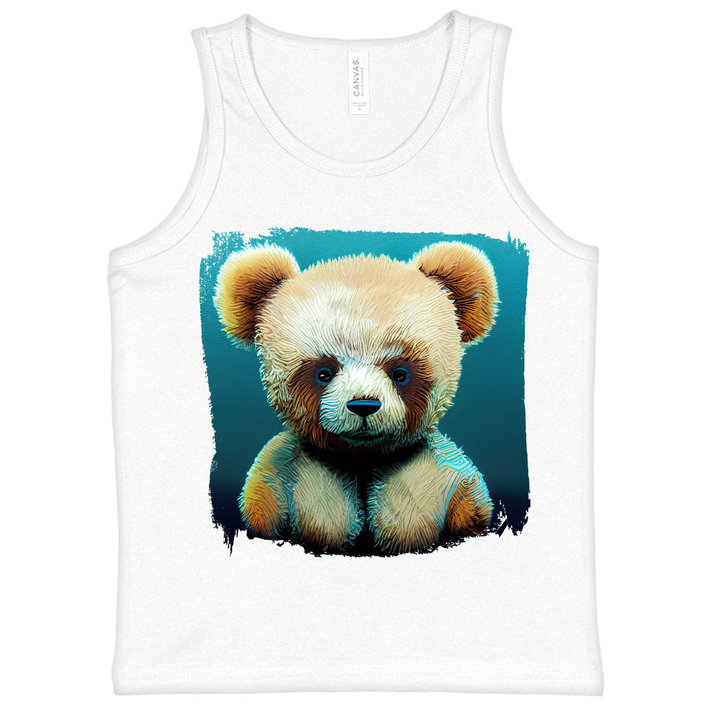 Teddy Bear Design Kids' Jersey Tank - Colorful Design Sleeveless T-Shirt - Cool Design Kids' Tank Top Clothing Kids' Clothing Tanks Color : Athletic Heather|Black|White 