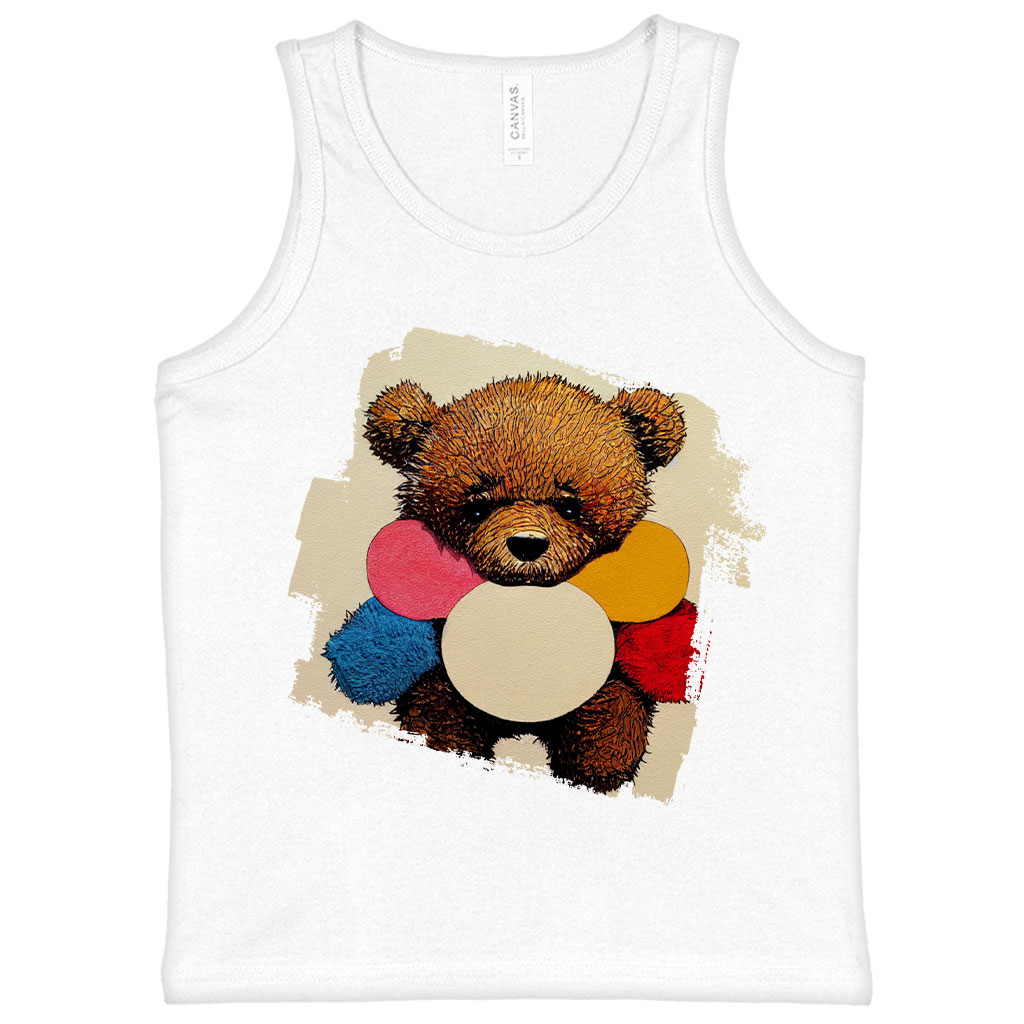 Cute Teddy Bear Kids' Jersey Tank - Cute Sleeveless T-Shirt - Themed Kids' Tank Top Clothing Kids' Clothing Tanks Color : Athletic Heather|Black|White 