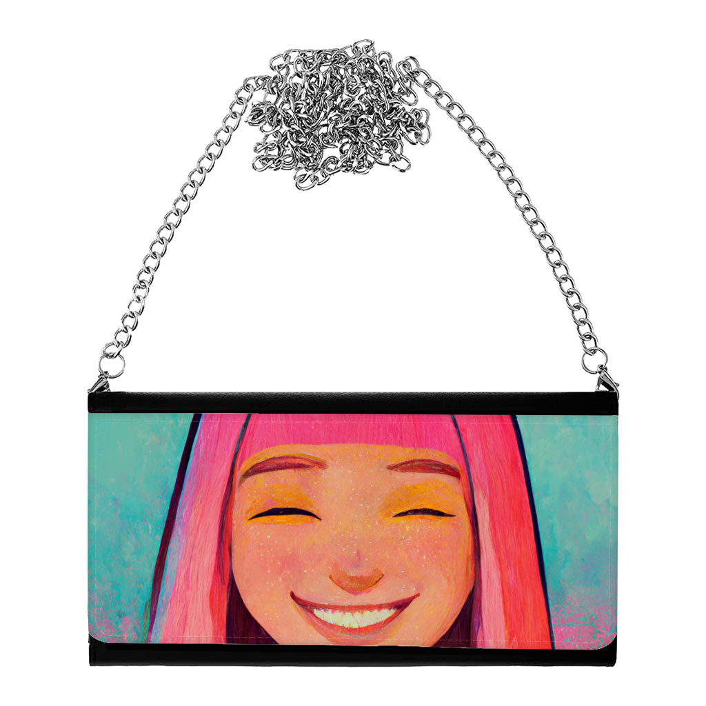 Cartoon Character Women's Wallet Clutch - Cute Design Clutch for Women - Smile Women's Wallet Clutch Bags & Wallets Fashion Women's Wallet Clutch  