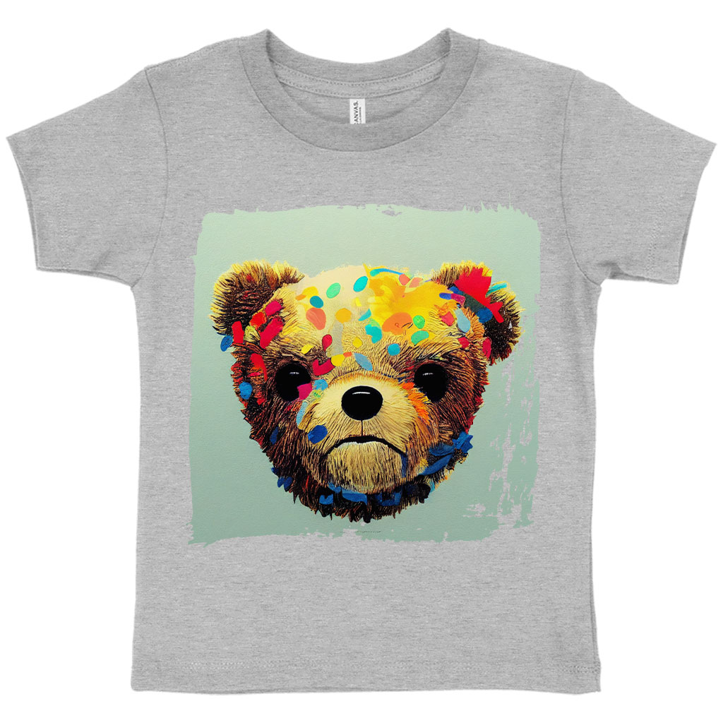 Teddy Bear Style Toddler T-Shirt - Kawaii Kids' T-Shirt - Graphic Tee Shirt for Toddler Clothing Kids' Clothing T-Shirts Color : Athletic Heather|Heather Columbia Blue|Heather Dust 