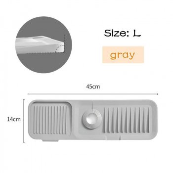 Premium Silicone Drying Mat Home & Garden Kitchen & Dining Size & Color: Gray L