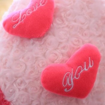 Charming Rose Pink Heart-Shaped Love Cushion