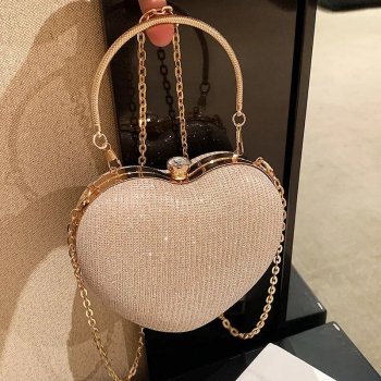 Heart-Shaped Evening Clutch Bag