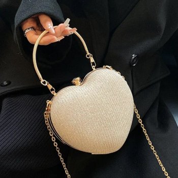Heart-Shaped Evening Clutch Bag