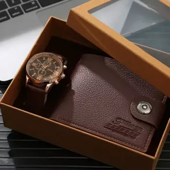 Men's Elegant Gift Set Luxury Watch and Wallet