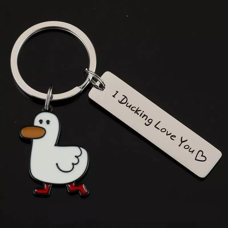 Funny Lover Gift I Ducking Love You Cute Duck Pun Keychain Couples Jewelry Valentine’s Day Gift for Boyfriend Girlfriend Funny Lover Gift I Ducking Love You Cute Duck Pun Keychain Couples Jewelry Valentine’s Day Gift for Boyfriend Girlfriend