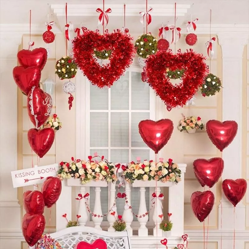 30cm Red Love Heart Wreath Pendants Wedding Hanging Ornament Heart Garland For Valentines Day Decoration Home Valentines Gifts 30cm Red Love Heart Wreath Pendants Wedding Hanging Ornament Heart Garland For Valentines Day Decoration Home Valentines Gifts
