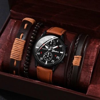 Luxury Leather Quartz Men's Watch