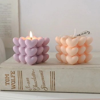 Enchanting Heart-Shaped Scented Soy Candles