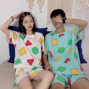 Cotton Summer Pajama Sets for Couples
