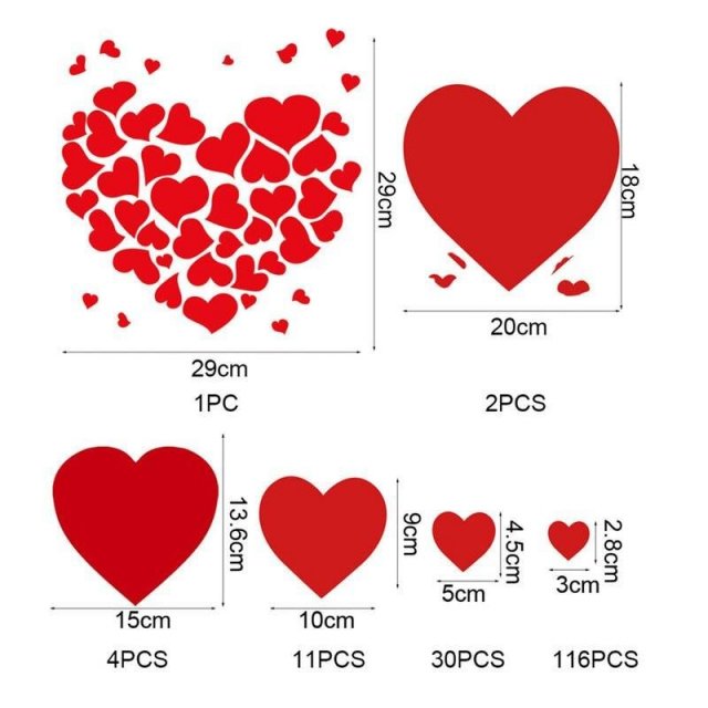 Enchanting Hearts Valentine's Day Wall Decal - Image 6