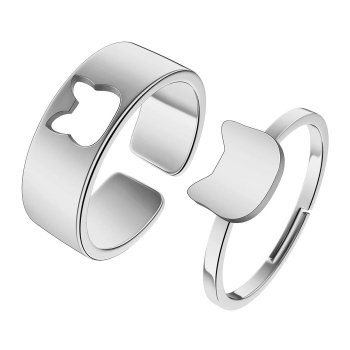 Matching Kitty Couple Rings