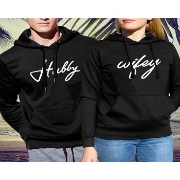 Hubby & Wifey Matching Couples' Hoodies