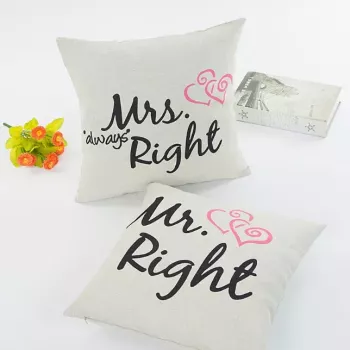Couple Mr. & Mrs. Pillow Cases