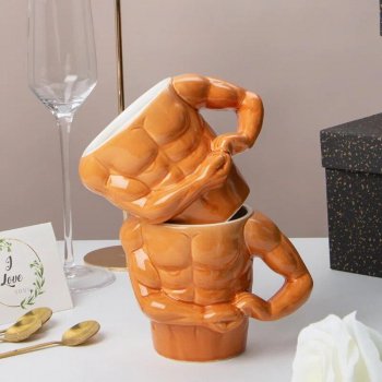 Creative Muscle-Themed Ceramic Coffee Mug