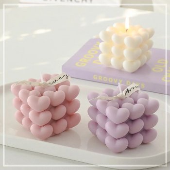Enchanting Heart-Shaped Scented Soy Candles