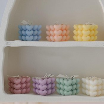 Enchanting Heart-Shaped Scented Soy Candles