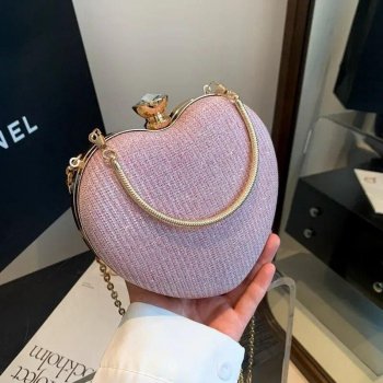 Heart-Shaped Evening Clutch Bag