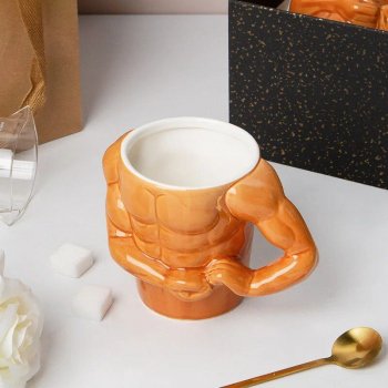 Creative Muscle-Themed Ceramic Coffee Mug