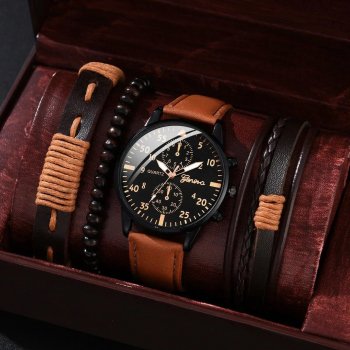 Luxury Leather Quartz Men's Watch