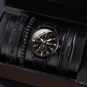 Luxury Leather Quartz Men's Watch