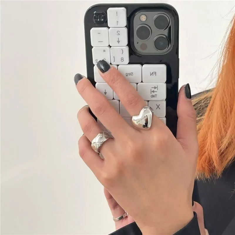 New Trendy Silver Color Rings Women Accessories Elegant Simple Smooth LOVE Heart Party Jewelry Birthday Gifts New Trendy Silver Color Rings Women Accessories Elegant Simple Smooth LOVE Heart Party Jewelry Birthday Gifts