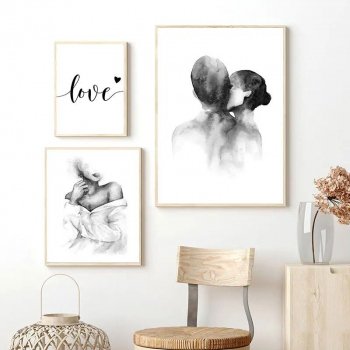 Modern Love Quotes & Couples Hand-in-Hand Canvas Print