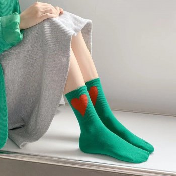 Unisex Cotton Couple Heart Socks