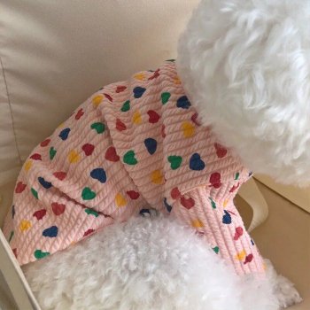 Heart Print Pet Clothes for Stylish Dogs